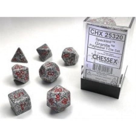 Chx 25320- Set 7 Dadi Poliedrici Speckled- Granite