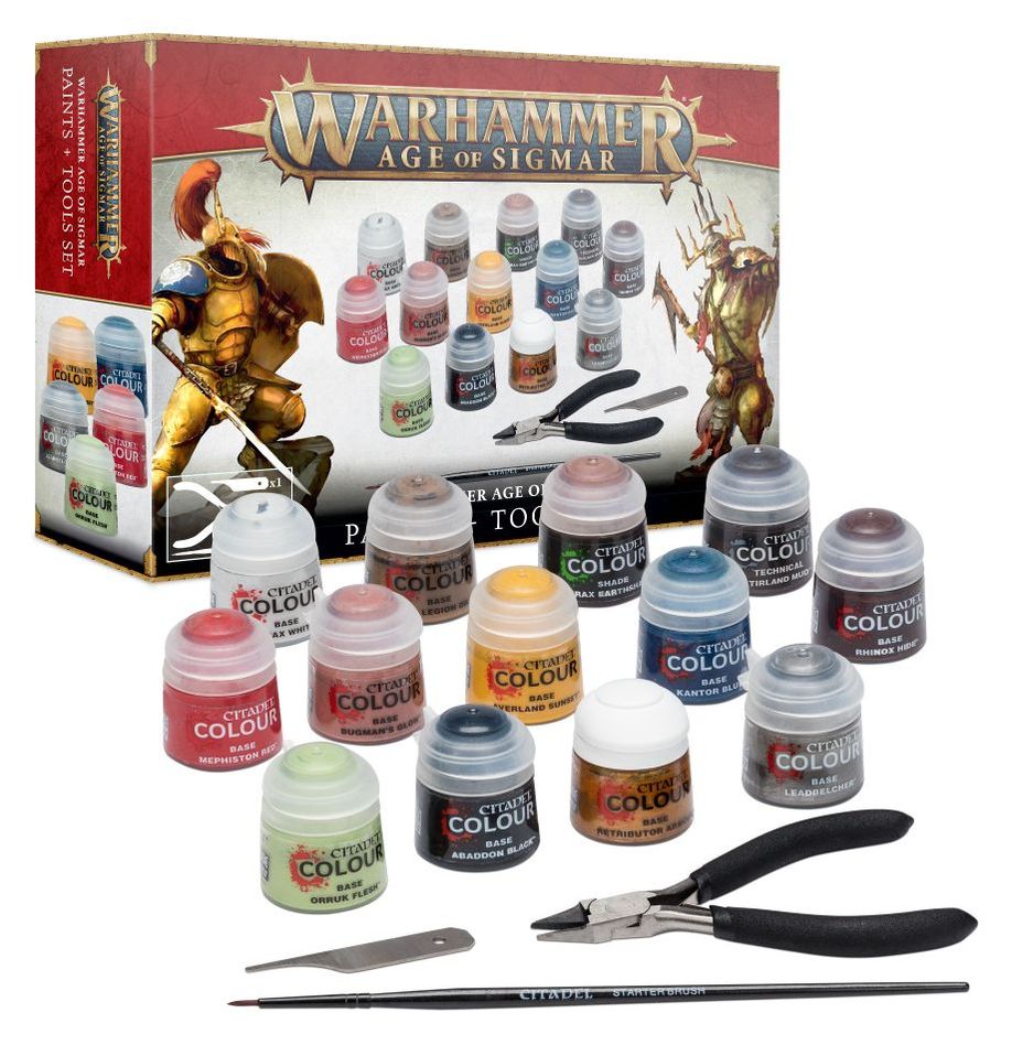 Warhammer Age of Sigmar- Set colori+ Attrezzi